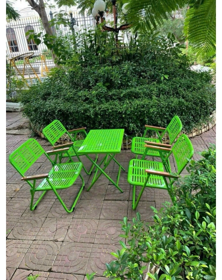 Bộ Bàn 4 Ghế Cafe Bằng Sắt Cực Chill